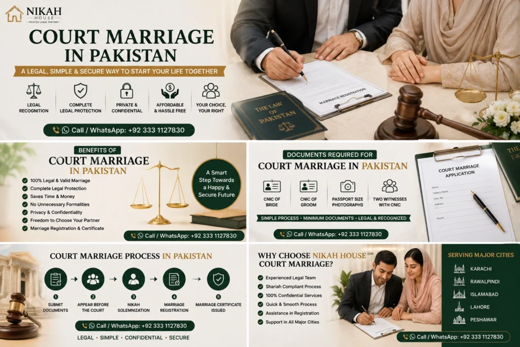 Benefits of court marriage in Pakistan including legal protection privacy and freedom of choice